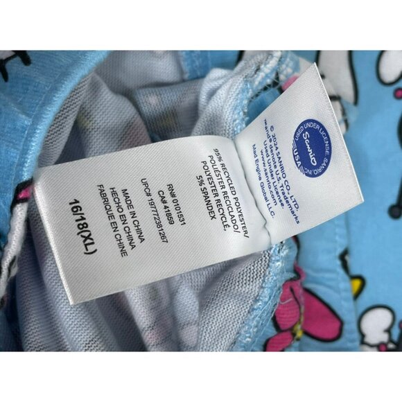 Hello Kitty & Friends Womens Velour Pajama Pants With Pockets XL 16-18 Blue - Picture 14 of 15